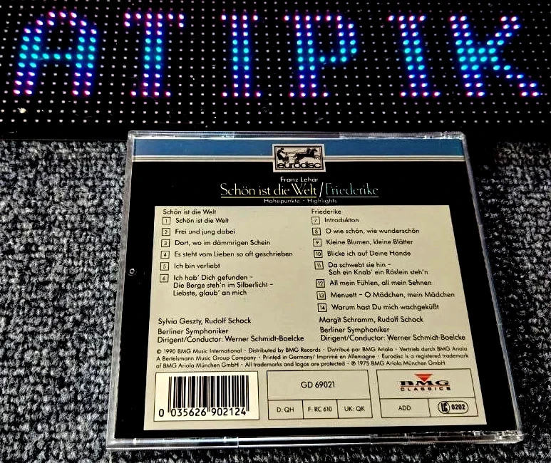 Lehar - Schon Ist Die Welt - CD Eurodisc Import Allemagne Rare 💕 – photo 2